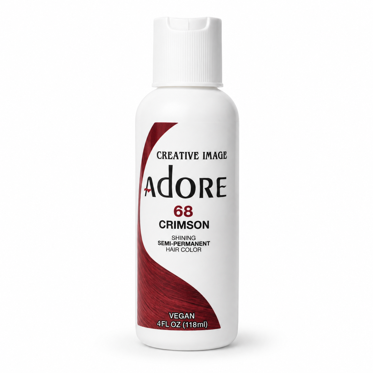 Creative Image Adore semi-permanent hair color 68 Crimson 4 oz bottle front view