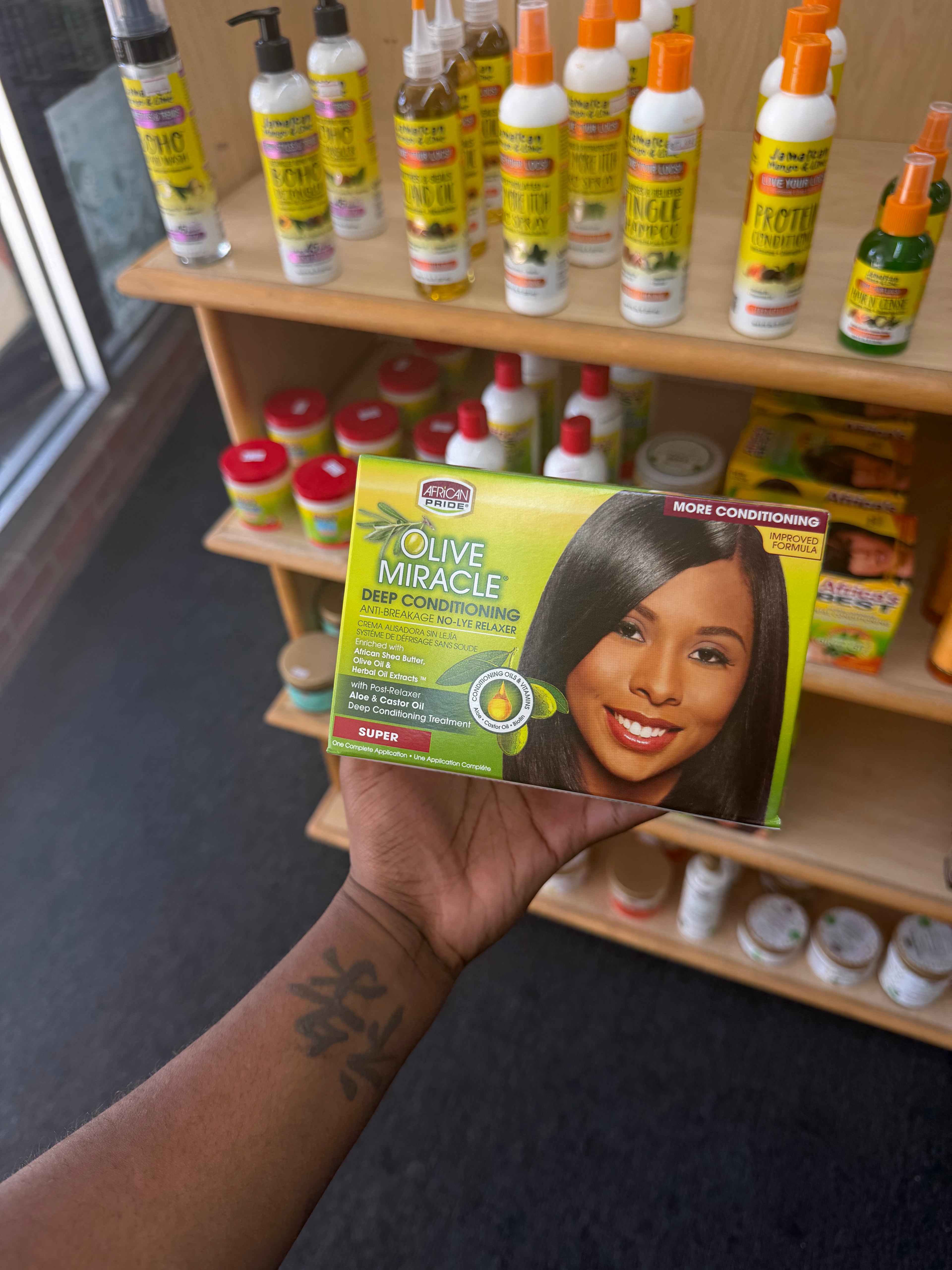 African Pride Olive Miracle No-Lye Relaxer Super | Anti-Breakage