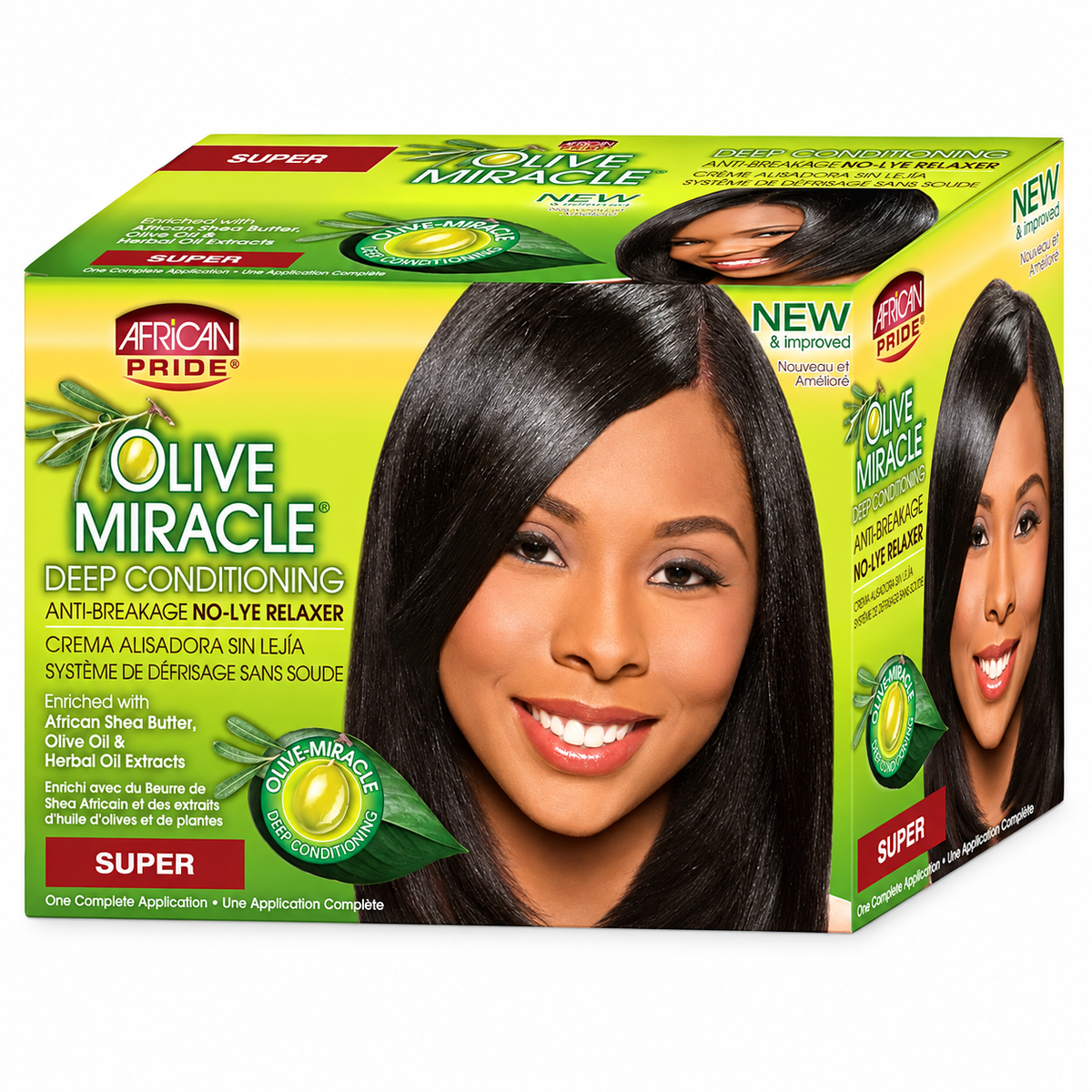 African Pride Olive Miracle No-Lye Relaxer Super | Anti-Breakage
