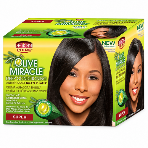 African Pride Olive Miracle No-Lye Relaxer Super | Anti-Breakage
