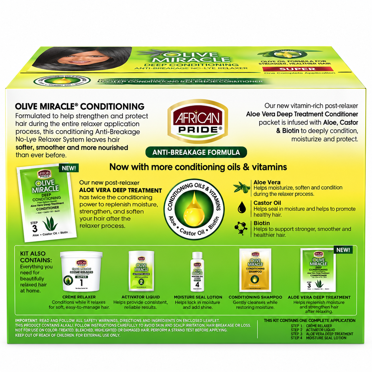 African Pride Olive Miracle No-Lye Relaxer Super | Anti-Breakage