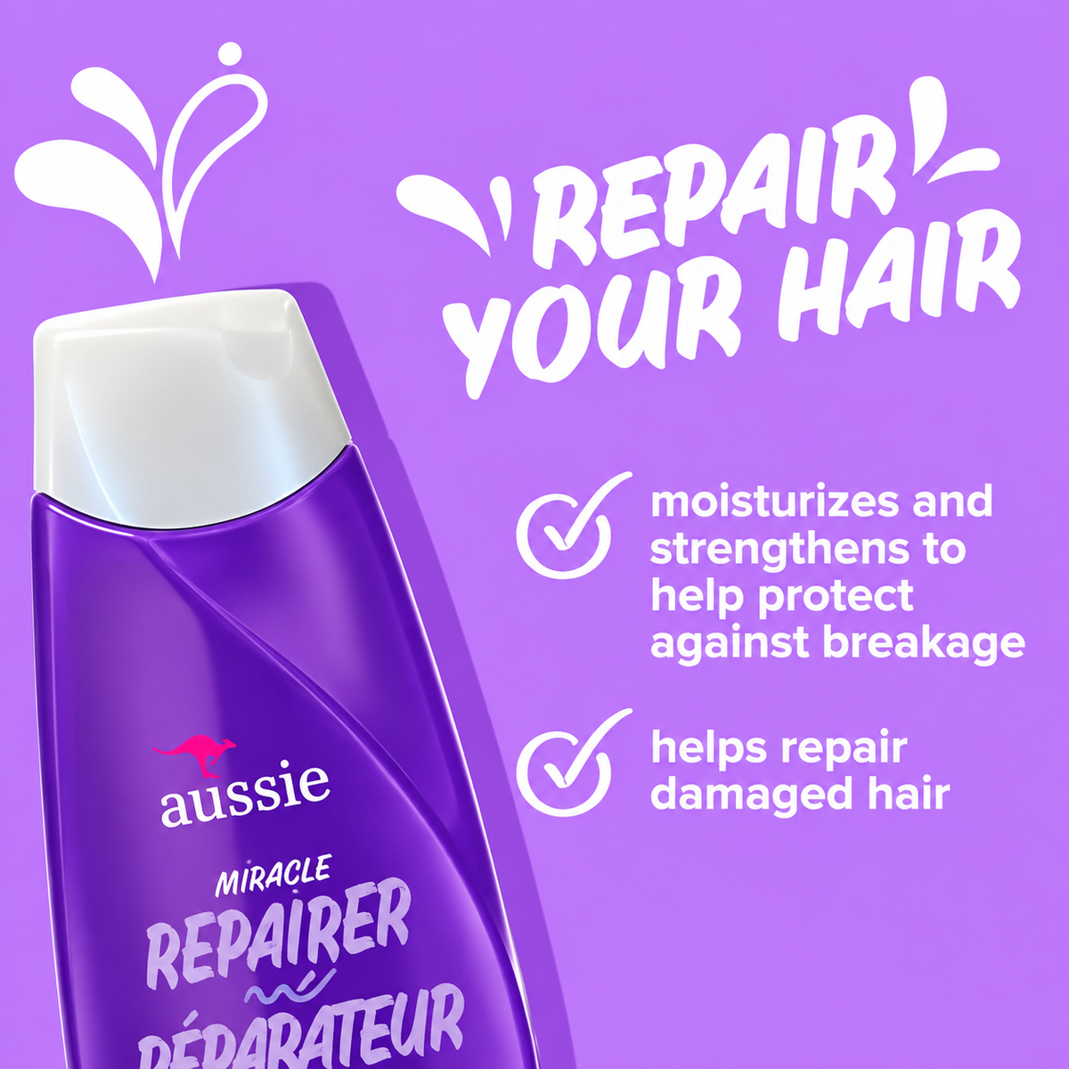 Aussie Miracle Repairer Conditioner with Aloe 12.1 oz – Damage Repair