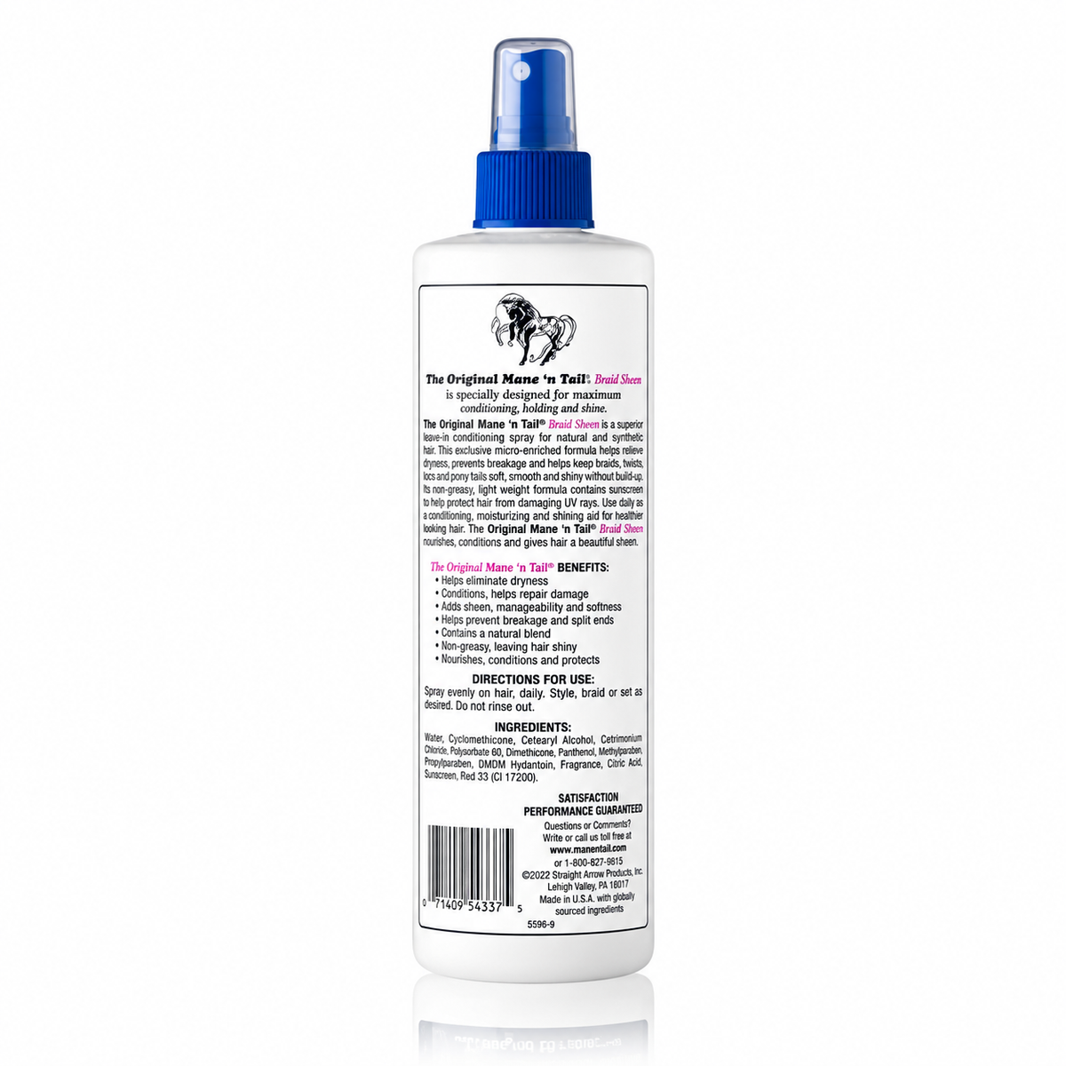 Mane ’n Tail Braid Sheen Spray 12 oz – Conditioning & Moisturizing Spray