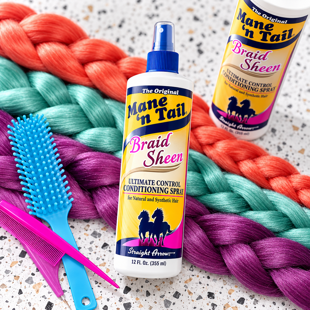 Mane ’n Tail Braid Sheen Spray 12 oz – Conditioning & Moisturizing Spray