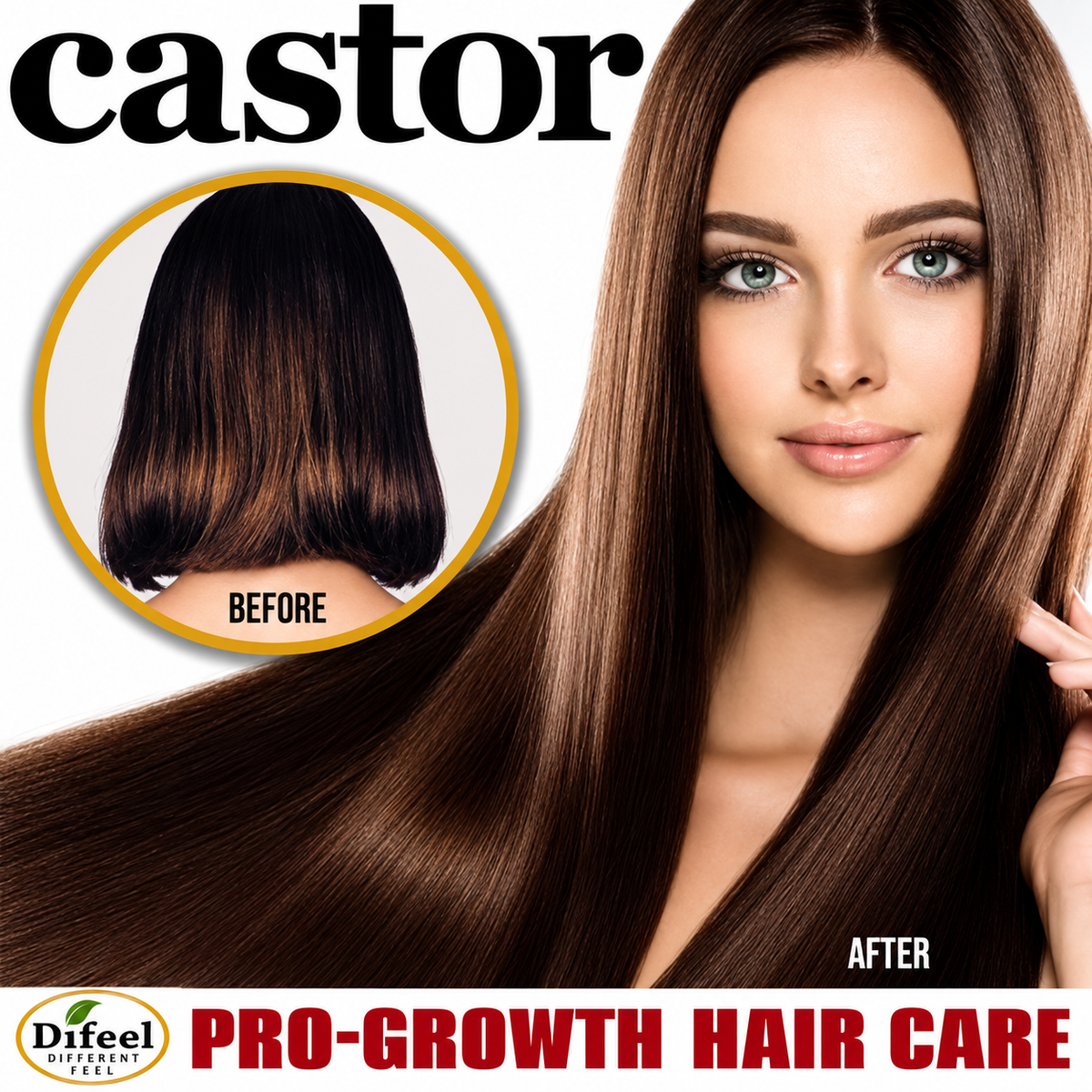 Difeel Castor Pro-Growth Leave-In Conditioning Spray 8 oz