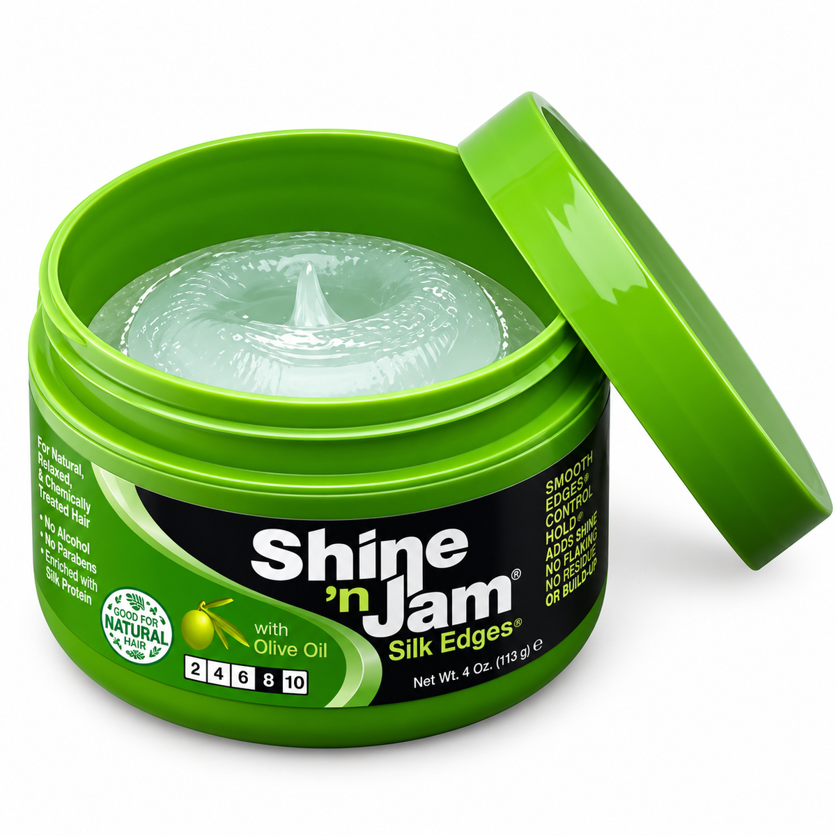 Shine 'n Jam Silk Edges Conditioning Gel with Olive Oil & Silk Protein 2.25oz