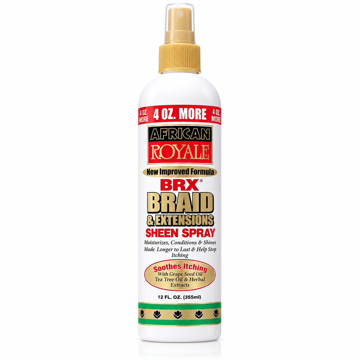 African Royale BRX Braid & Extensions Sheen Spray Soothes Itching 12oz