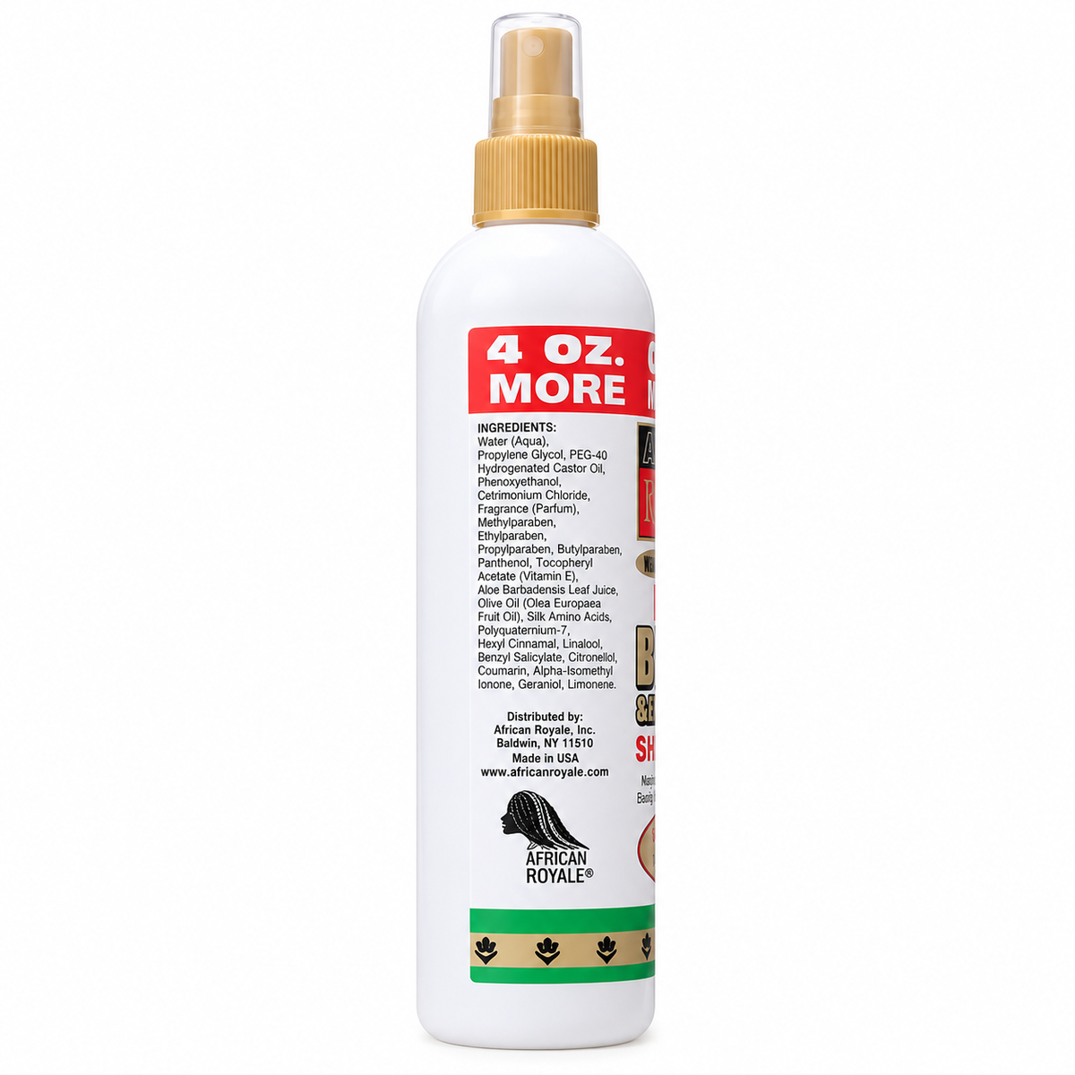 African Royale BRX Braid & Extensions Sheen Spray Soothes Itching 12oz