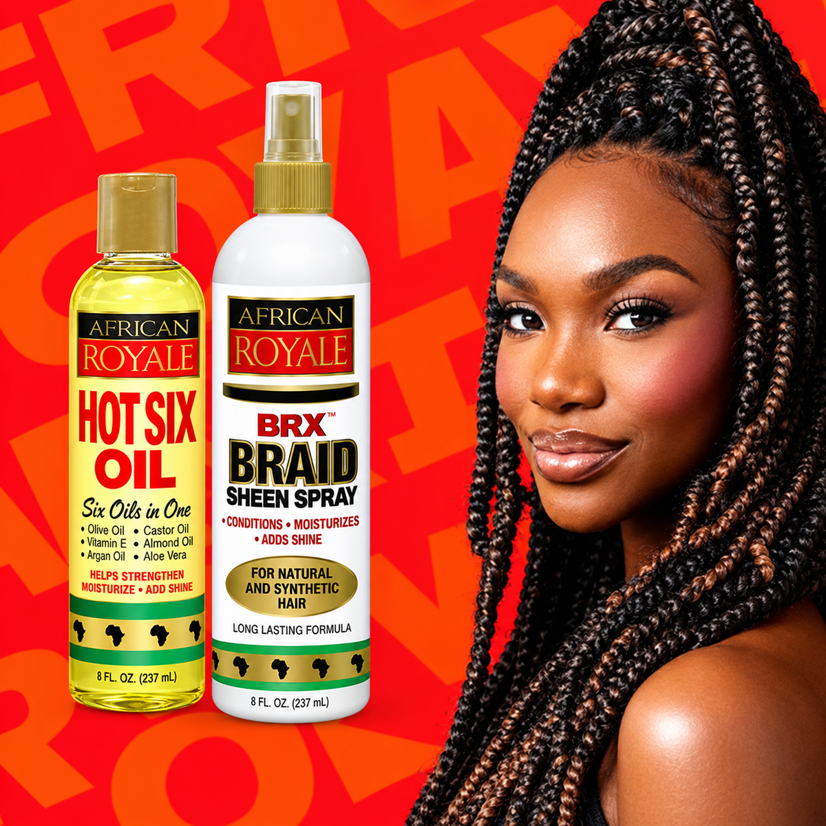 African Royale Hot Six Oil Six Oils in One 8oz