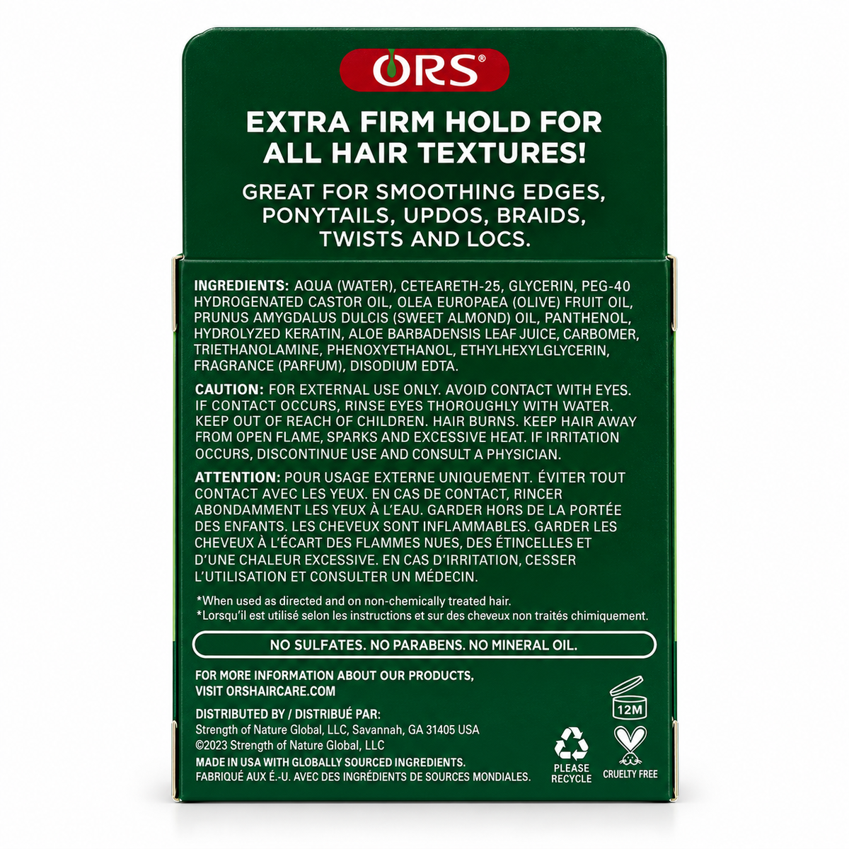 ORS Olive Oil Incredibly Firm Edge Control Hair Gel 4oz