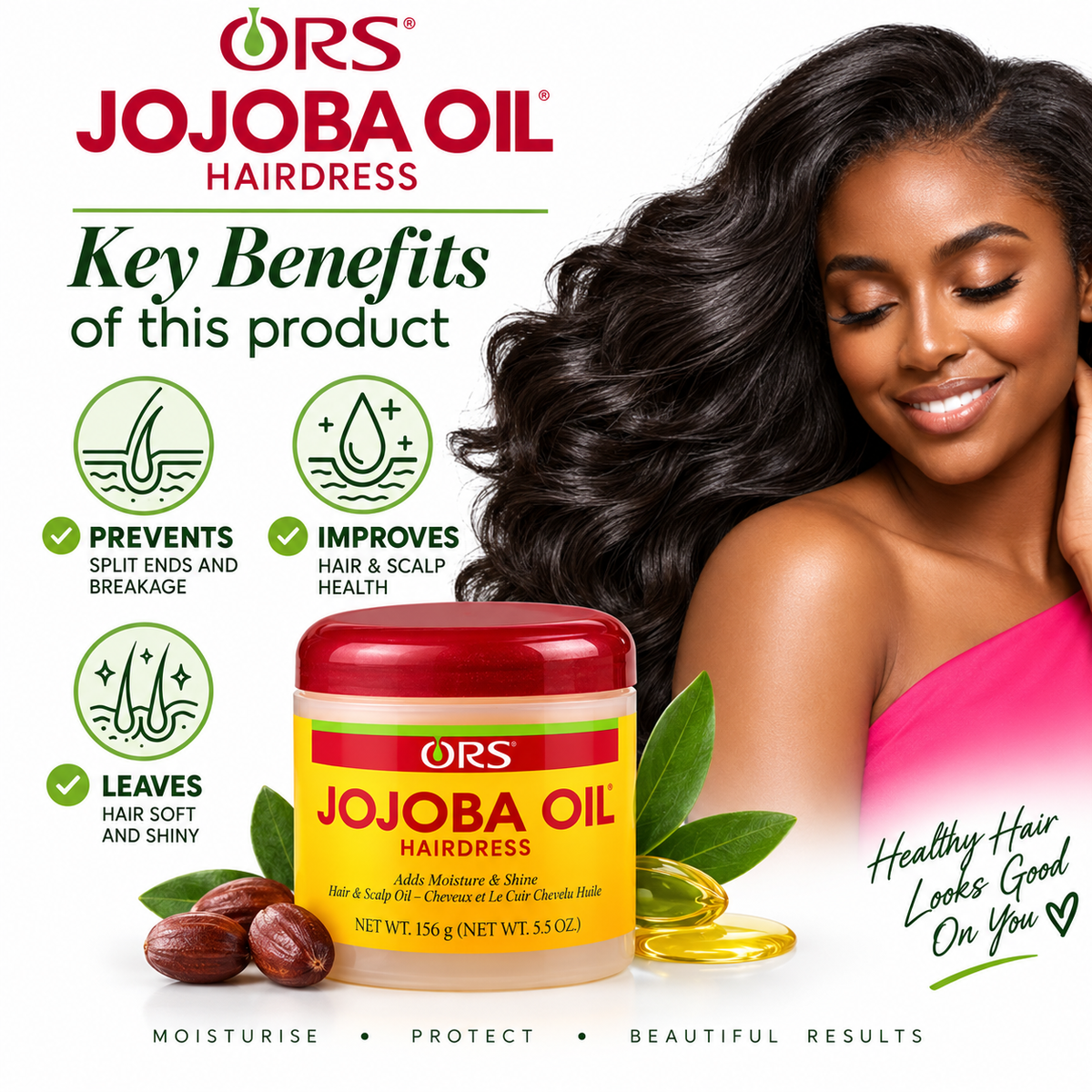 ORS Olive Oil Jojoba Oil Hairdress 5.5oz 