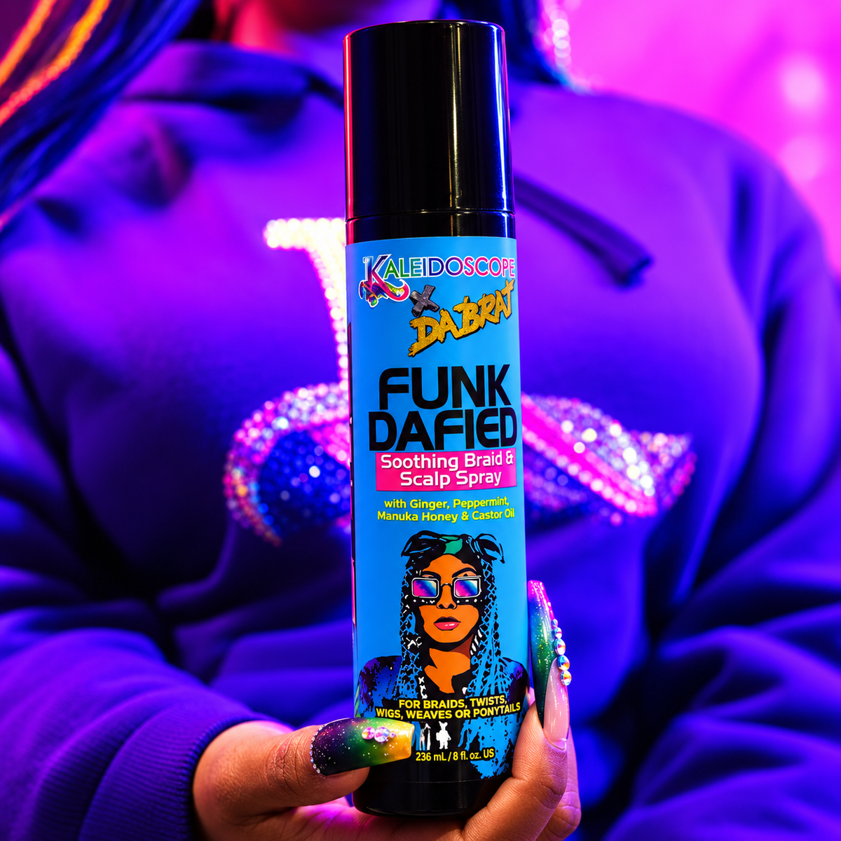 Kaleidoscope x Da Brat Funk Dafied Soothing Braid & Scalp Spray 8 oz