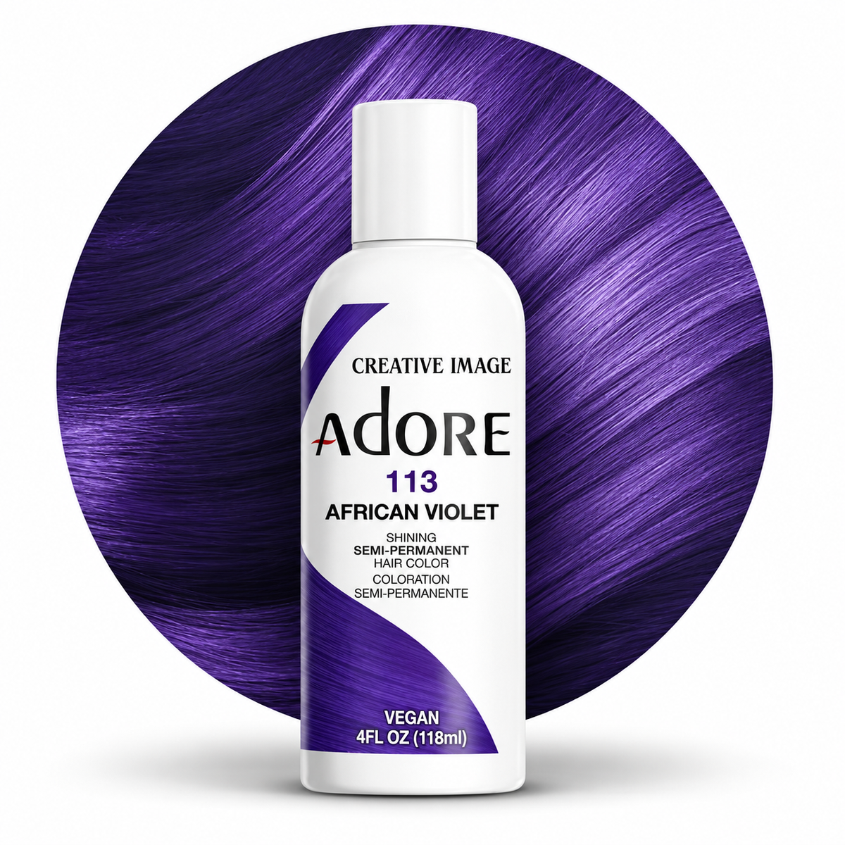 Creative Image Adore Semi-Permanent Hair Color 113 African Violet – 4 oz