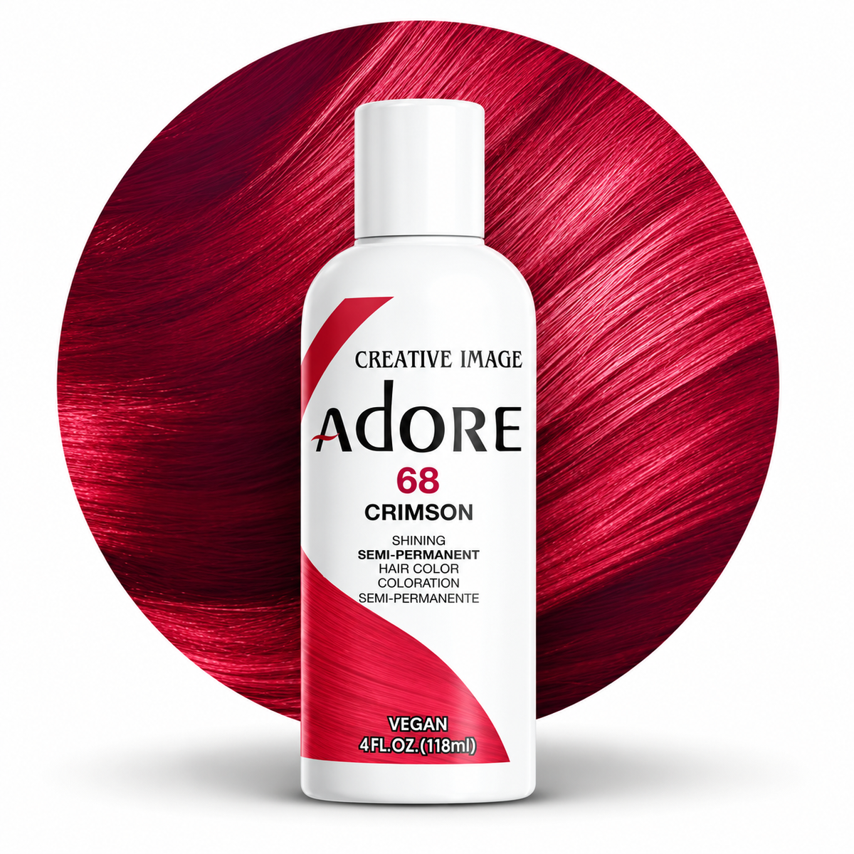 Creative Image Adore Semi-Permanent Hair Color 68 Crimson – 4 oz