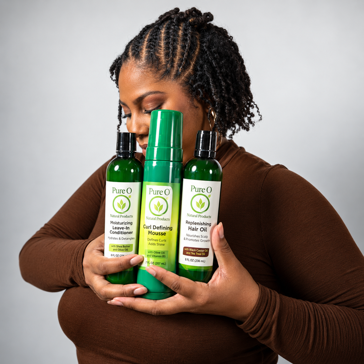 PureO Natural Products Loc & Shine Hydrating Spray 4 oz