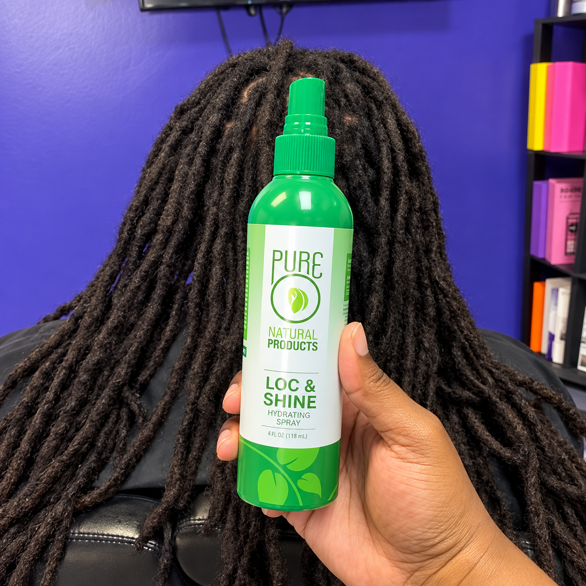 PureO Natural Products Loc & Shine Hydrating Spray 4 oz