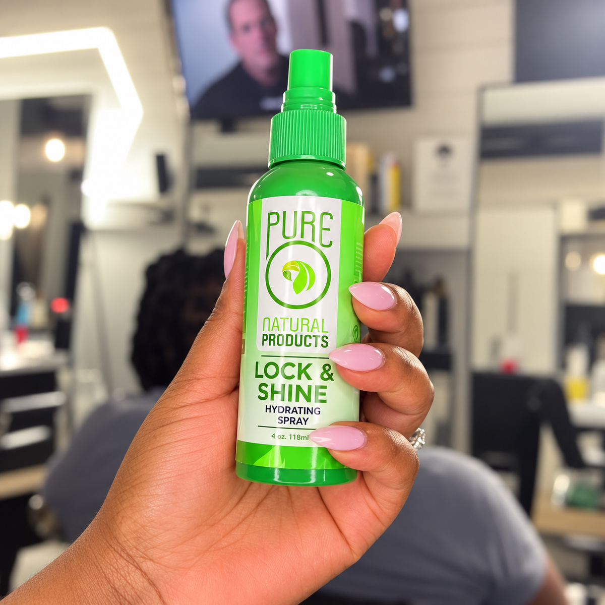 PureO Natural Products Loc & Shine Hydrating Spray 4 oz