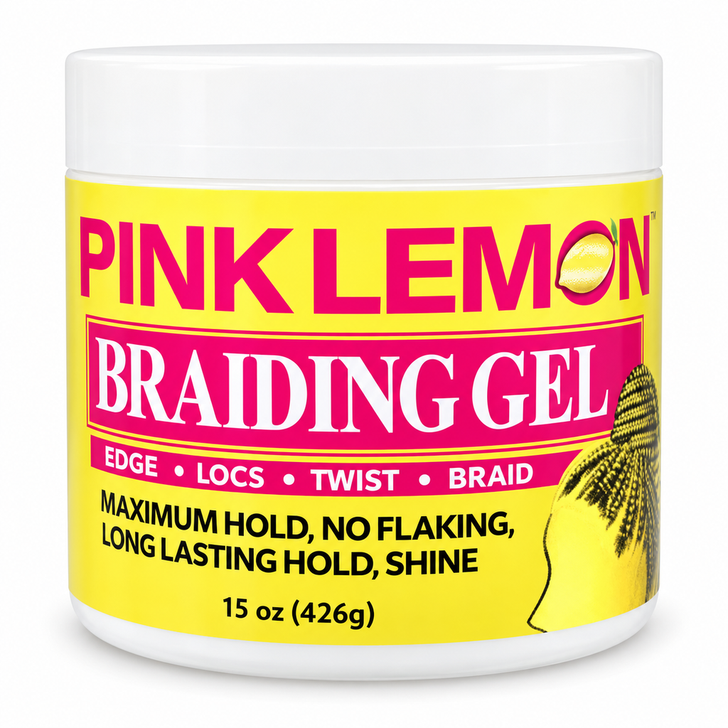 Pink Lemon Braiders Maximum Hold Braiding Gel 15 oz