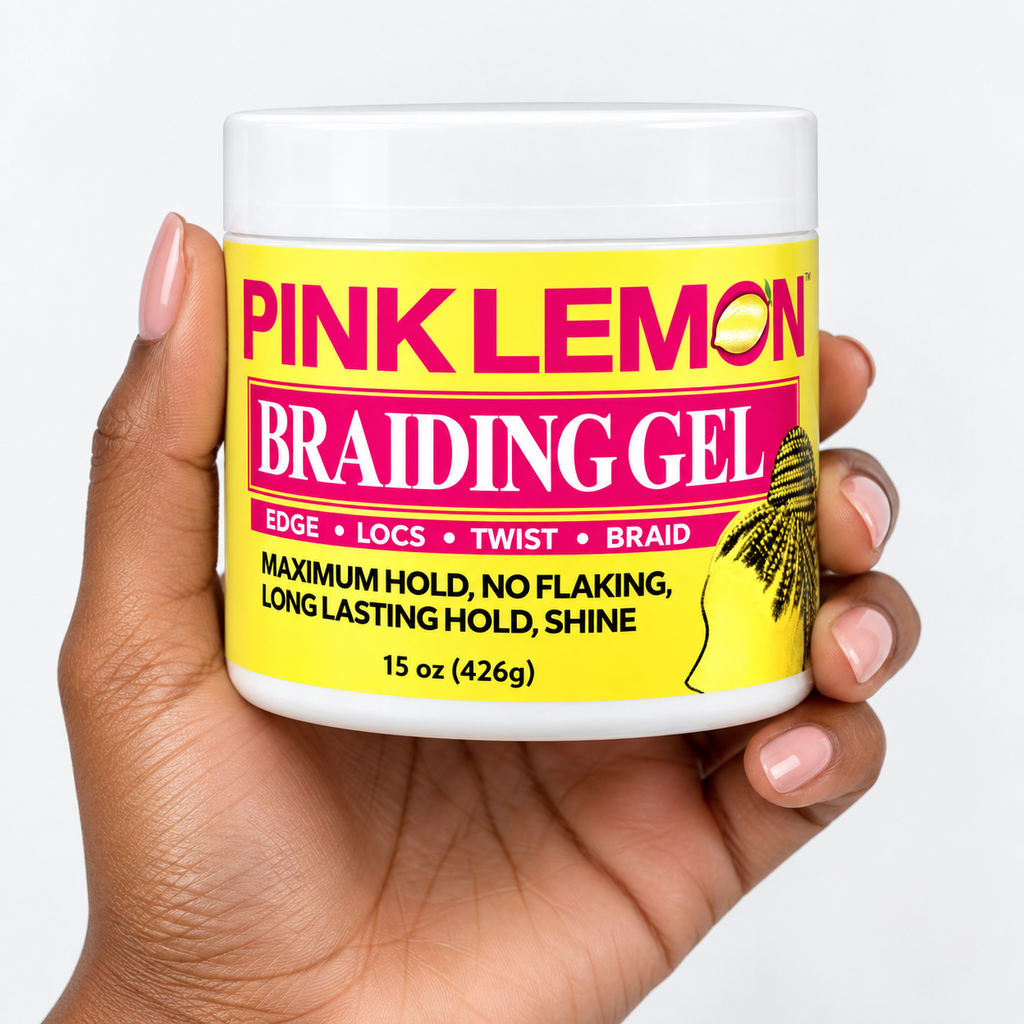 Pink Lemon Braiders Maximum Hold Braiding Gel 15 oz
