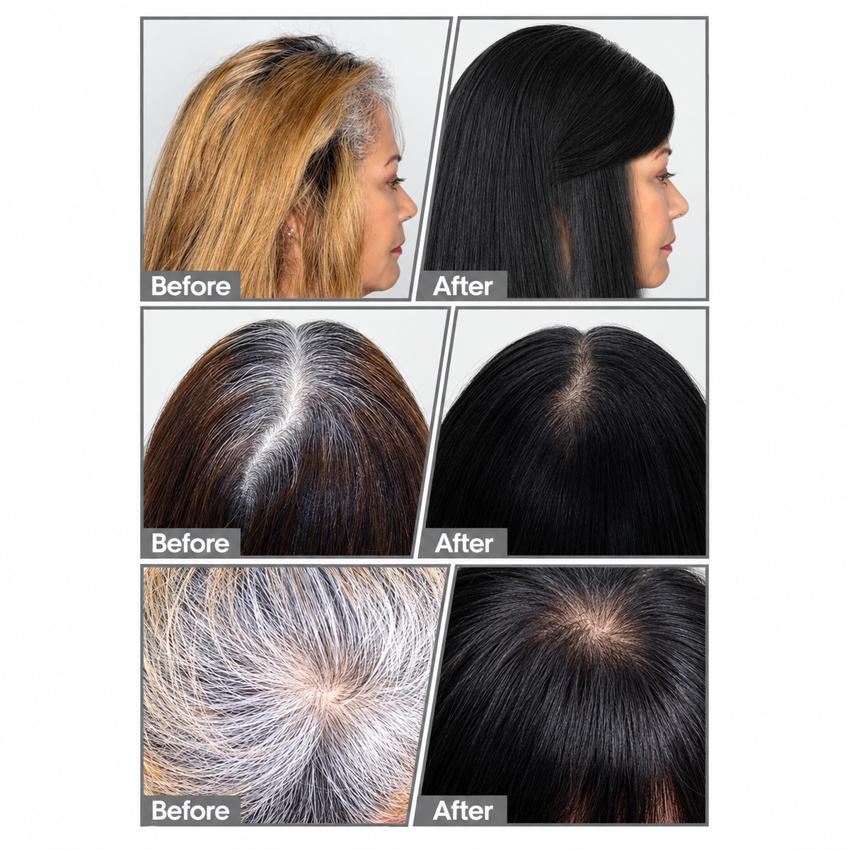 BTL Professional 3-in-1 Black Hair Dye Shampoo 500 mL