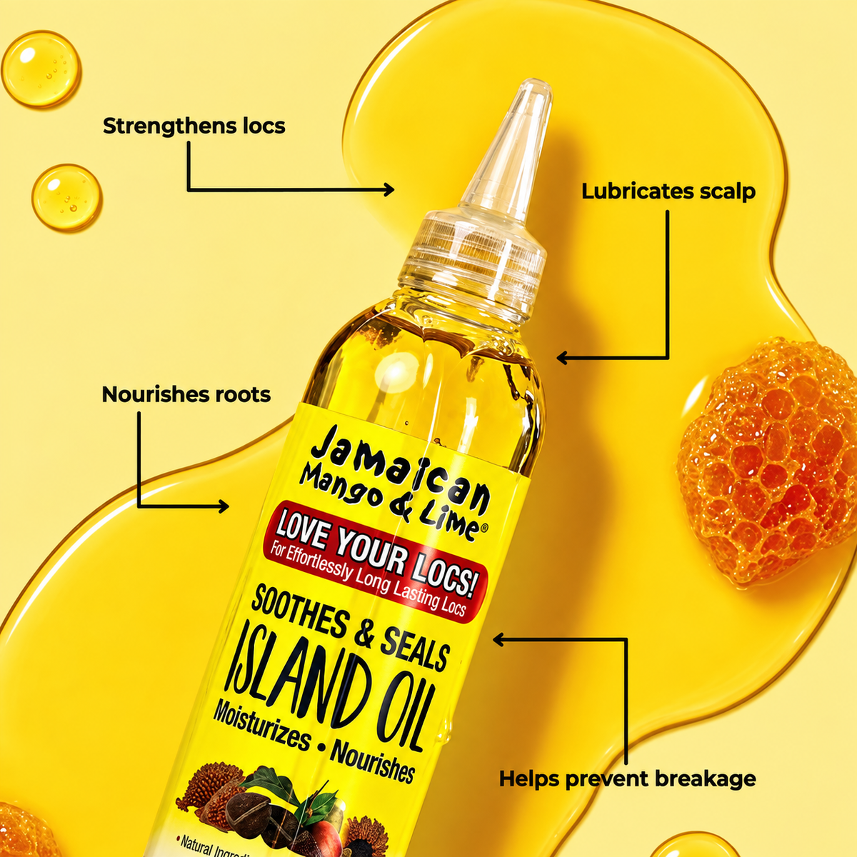 Jamaican Mango & Lime Soothes & Seals Island Oil 8 oz