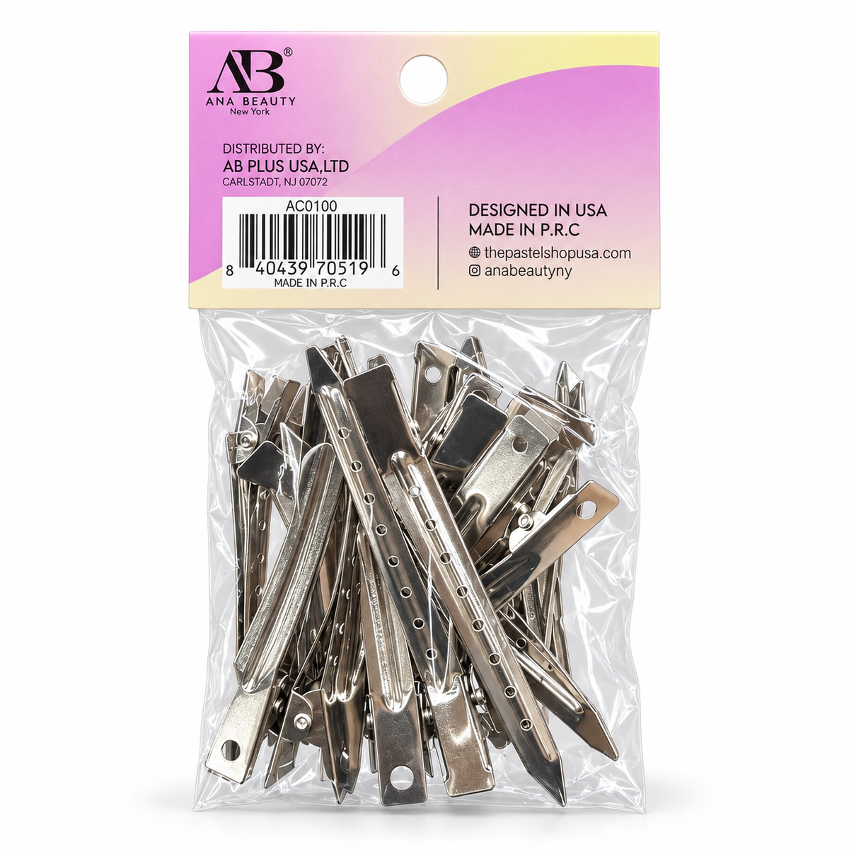 Ana Beauty Professional Duck Bill Clips 3 1/2