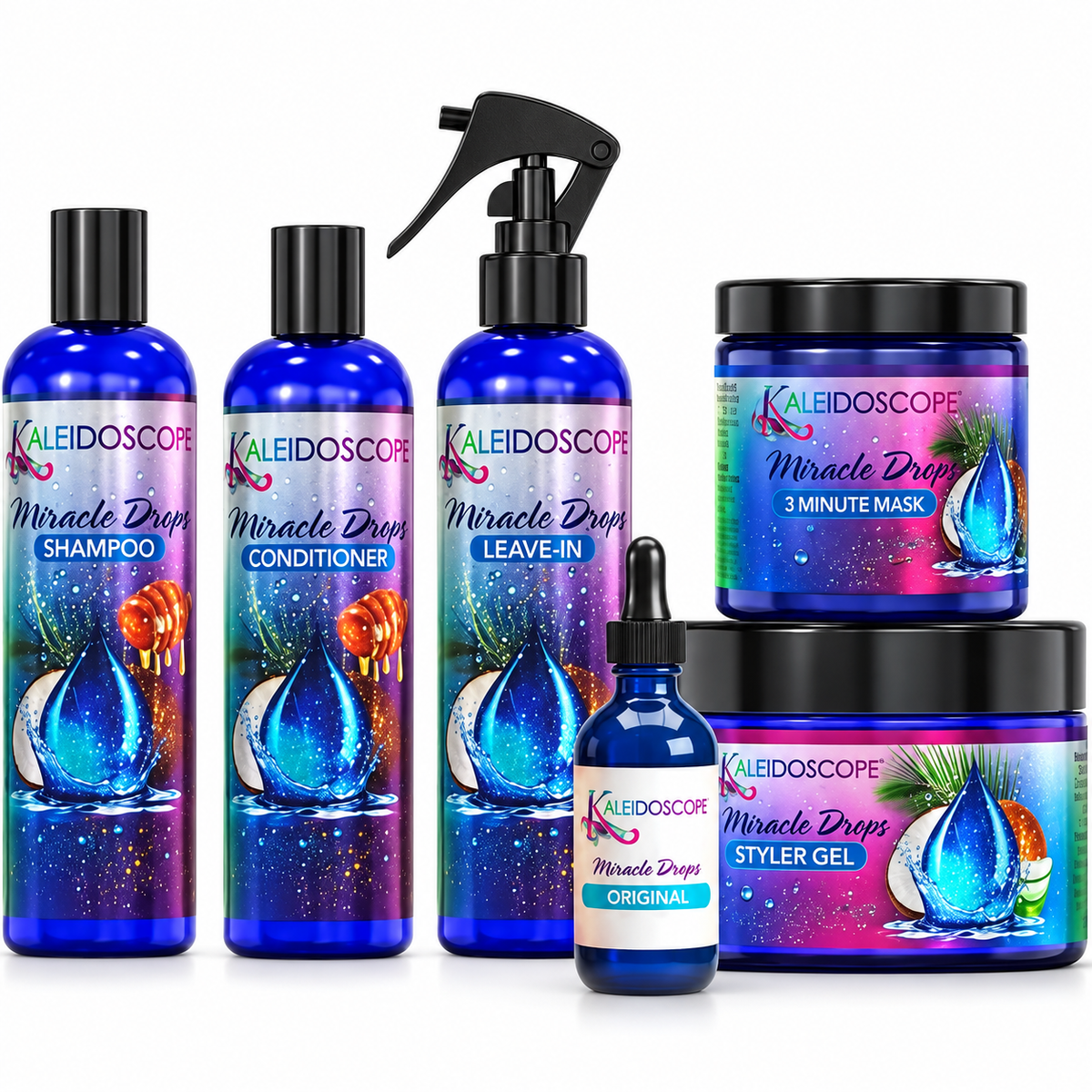 Kaleidoscope Miracle Drops Styler Gel Conditioning Hair Gel 12 oz