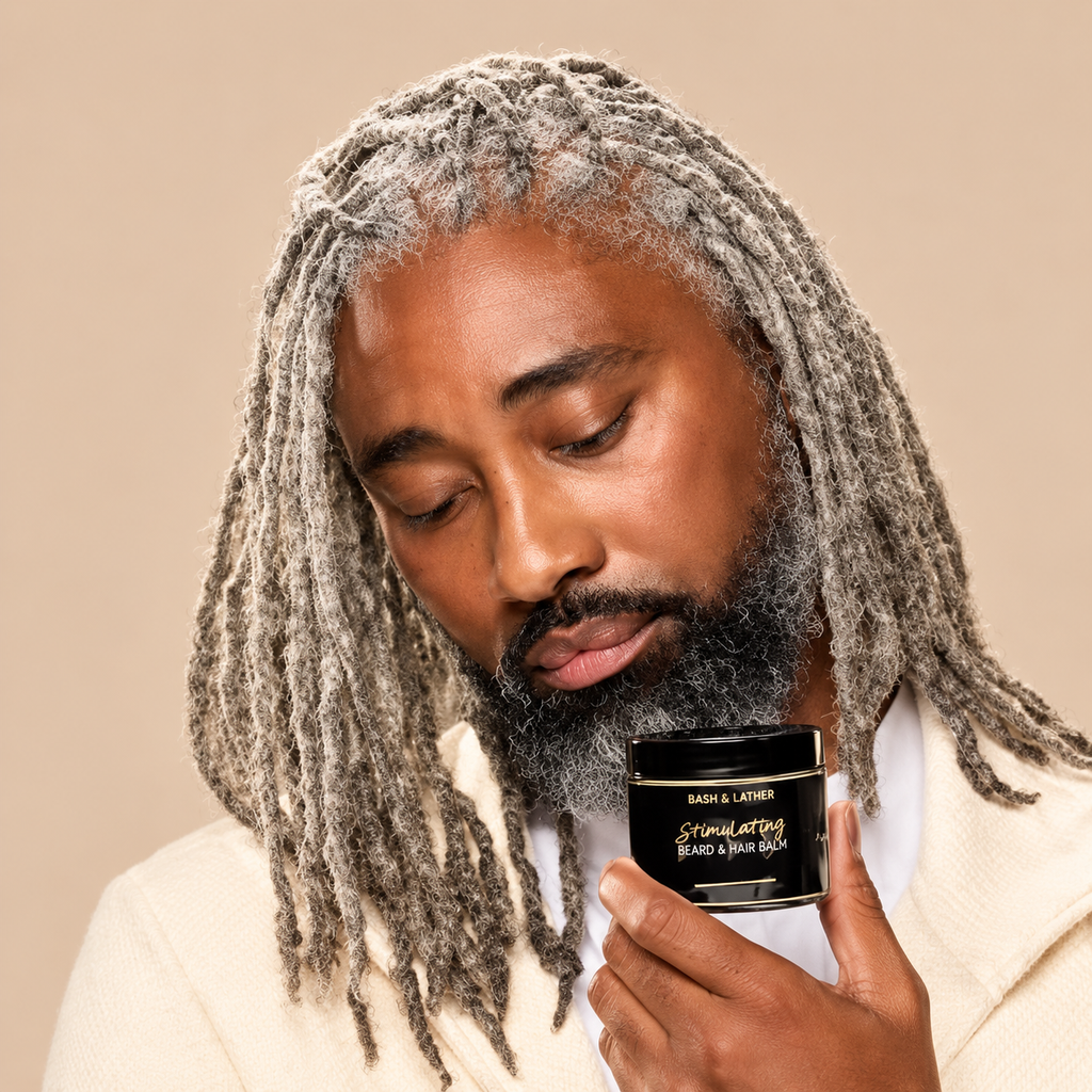 Bask & Lather Stimulating Hair & Beard Balm 4oz