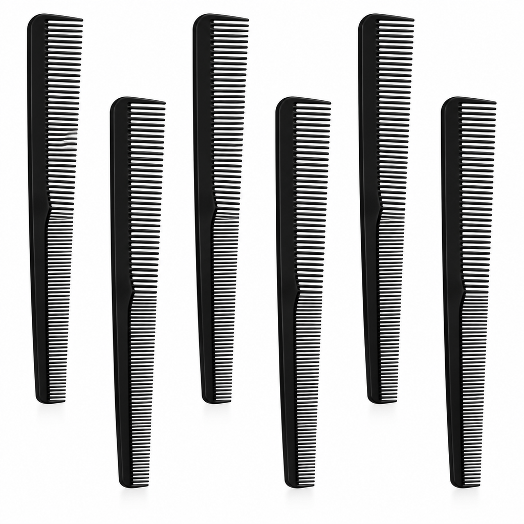 Annie Barber Comb #15 – 7.5-Inch Black Fine-Tooth Cutting Comb
