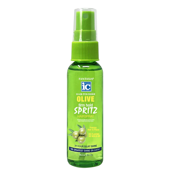 IC Fantasia Hair Polisher Olive Firm Hold Spritz Hair Spray 2oz Travel Size