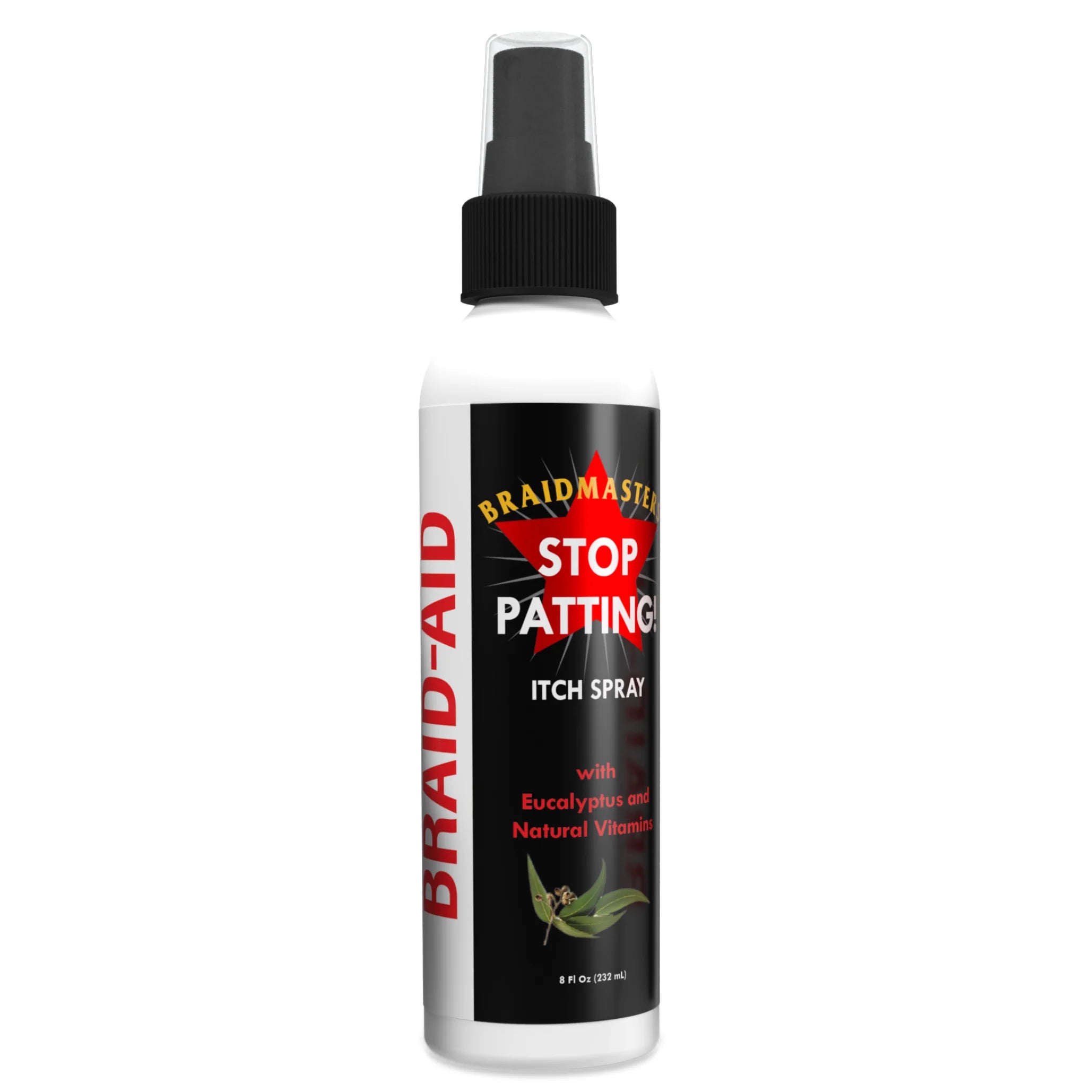 Braid Masters Stop Patting Itch Spray With Lidocaine & Eucalyptus 8oz