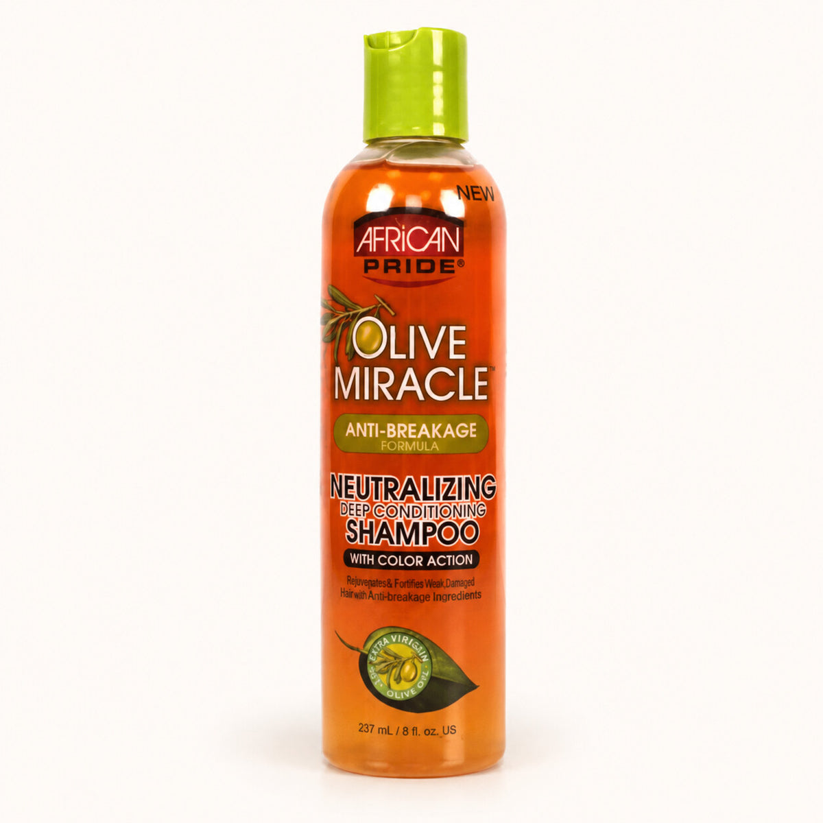 African Pride Olive Miracle Neutralizing Deep Conditioning Shampoo With Color Action 8oz front product view