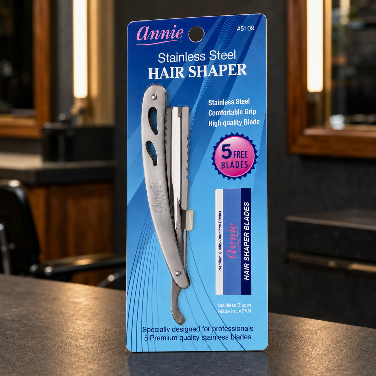 Annie Stainless Steel Hair Shaper With Blades #5109 lifestyle view