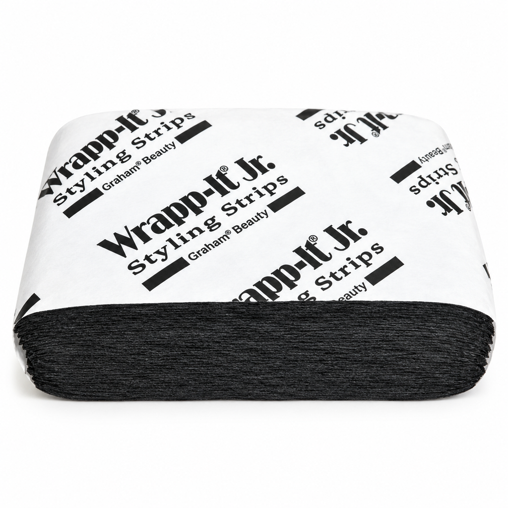Graham Beauty Wrapp-It Jr. Styling Strips Black – 40 Count