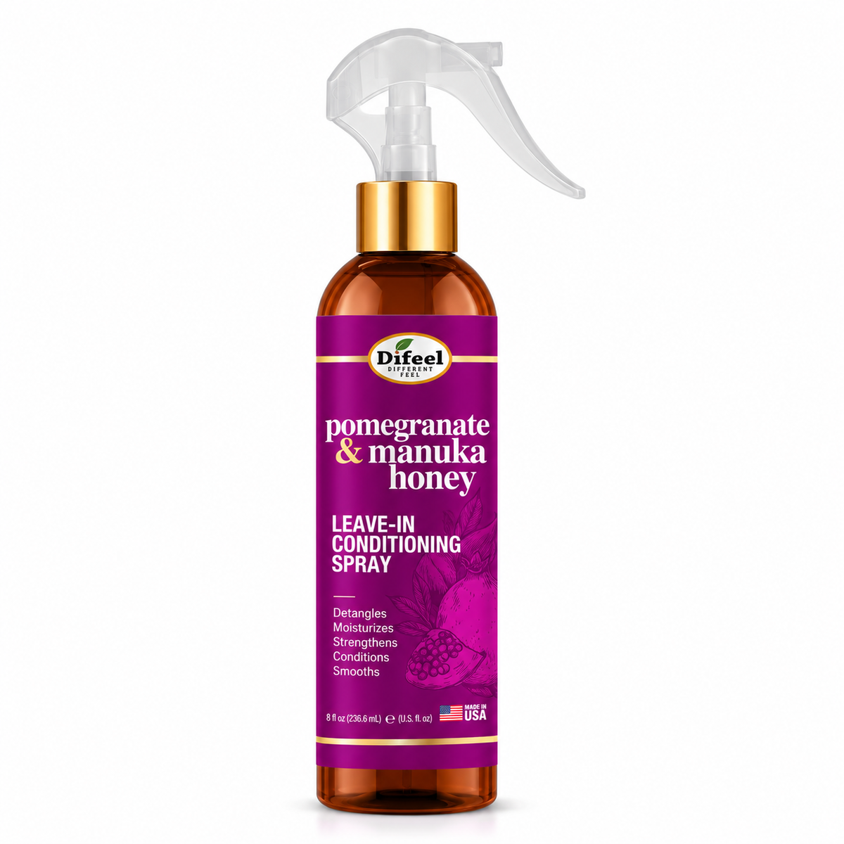 Difeel Pomegranate & Manuka Honey Leave-In Conditioning Spray 8 oz