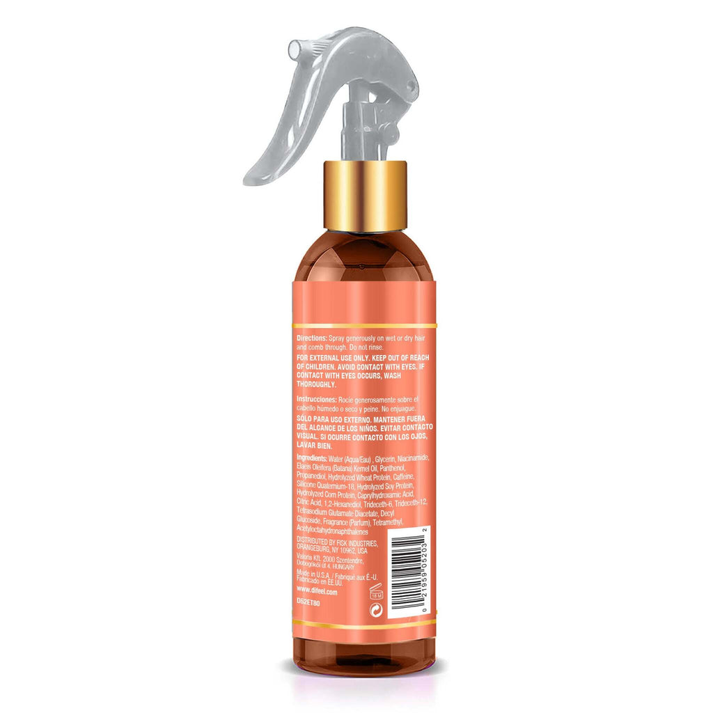 Brown spray bottle with gold cap on a white background