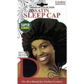 Donna Silky Satin Sleep Cap Bonnet 22242 Black