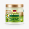 African Pride Olive Miracle Olive & Tea Tree Strengthening Treatment 6 oz front product image for anti-breakage hair care