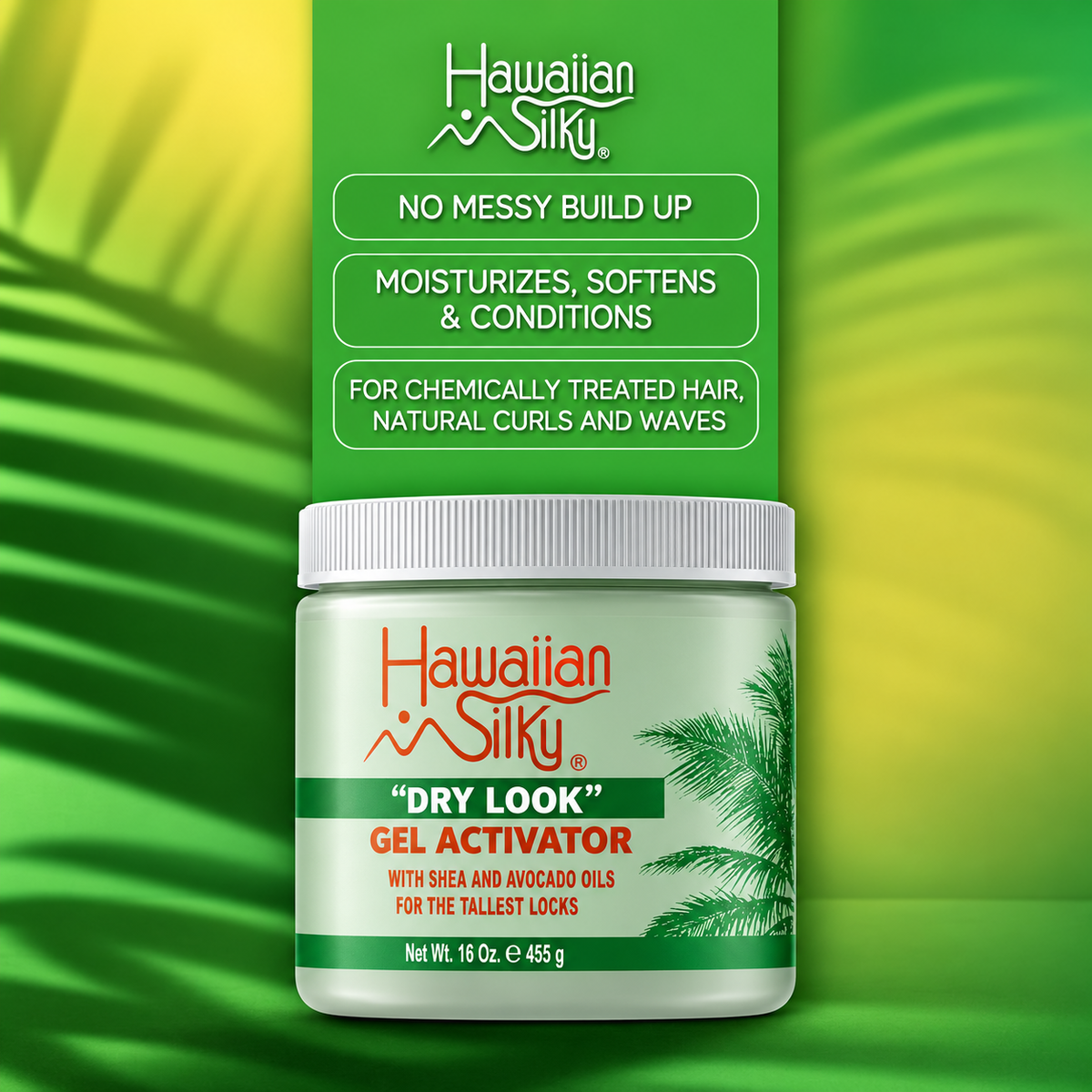 Hawaiian Silky Dry Look Gel Activator 8oz – Curl Definition & Frizz Control