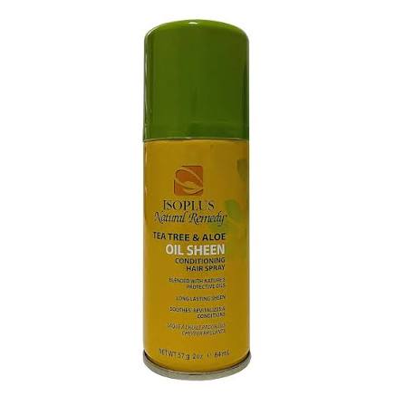 Isoplus Natural Remedy Tea Tree & Aloe Oil Sheen Conditioning Hair Spray 2oz Travel Size