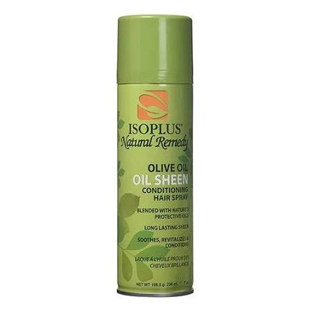 Isoplus Natural Remedy Olive Oil Sheen Conditioning Hair Spray 2oz Travel Size