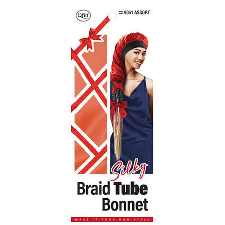 Qfitt Silky Braid Tube Bonnet 9052 Black