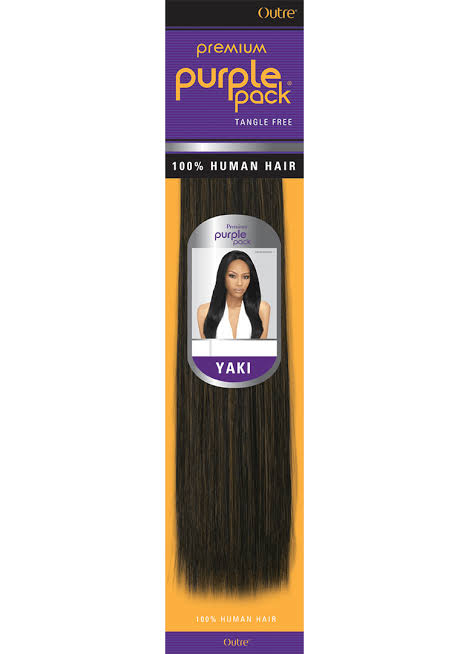Outre Premium Purple Pack 100% Human Hair Yaki