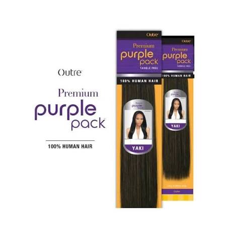Outre Premium Purple Pack 100% Human Hair Yaki