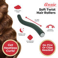 Annie 1 8/16 Soft Twist Rollers 3 pcs