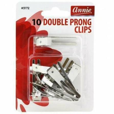 Annie 10 Double Prong Clips 3172