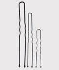 Annie 100 Hair Pins Crimped Black 2 1/2, 2 in, 1 3/4 Ball Tipped 3317