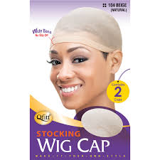 Qfitt Stocking Wig Cap Beige (Natural) 2 PCS 104