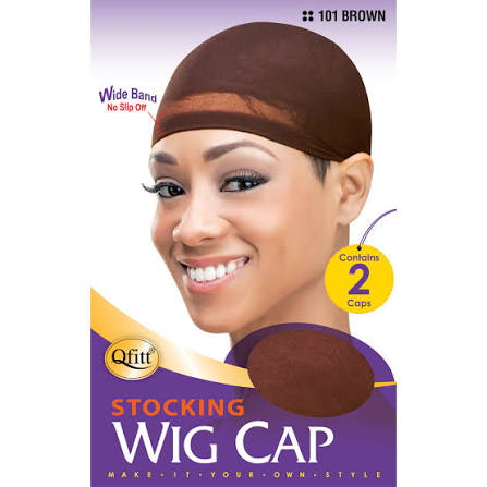 Qfitt Stocking Wig Cap Brown 2 PCS 101