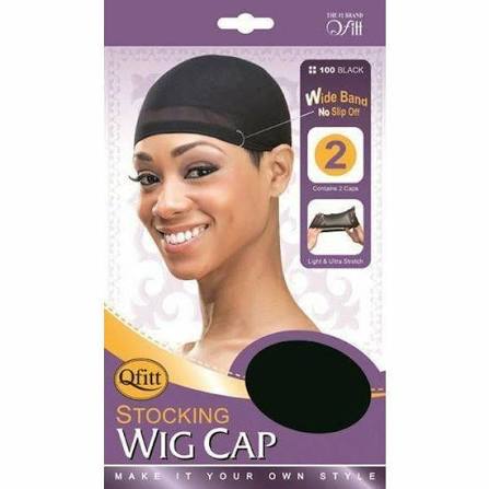 Qfitt Stocking Wig Cap Black 100